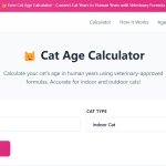 cat years to human years