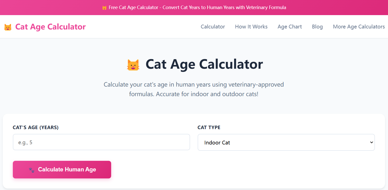 Cat Age Calculator